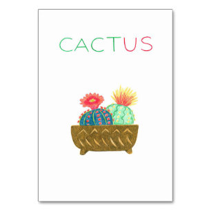 Cactus Table Number