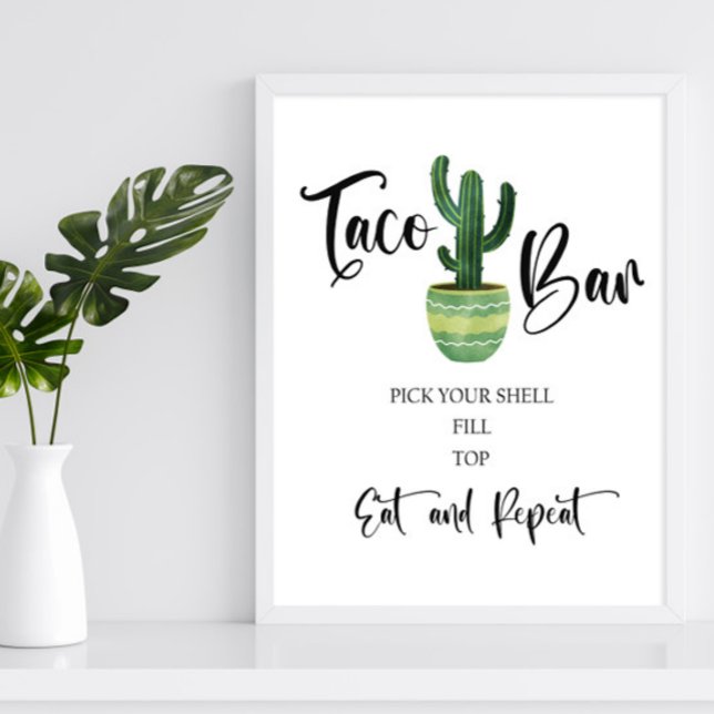 Cactus Taco Bar Sign Poster (Creator Uploaded)