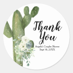 Cactus Taco bout Love Couples shower Napkin Classic Round Sticker