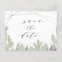 Cactus & Terrarium Geometric Save the Date