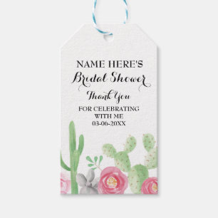Cactus Thank you Tag Fiesta Mexico Bridal Shower