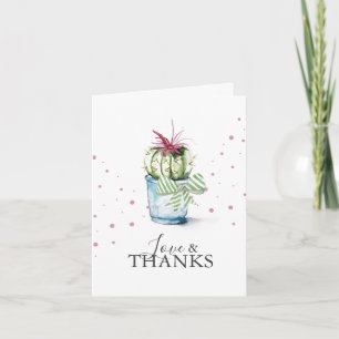 Cactus Themed Personalised Thank You Cards