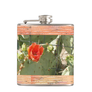 Cactus Tough and Beautiful wrapped flask