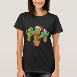 Cactus Trees With Lights Mexican Christmas In July T-Shirt