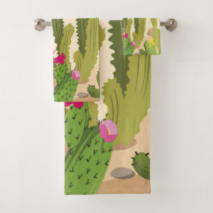 Cactus Variety Bath Towel Set