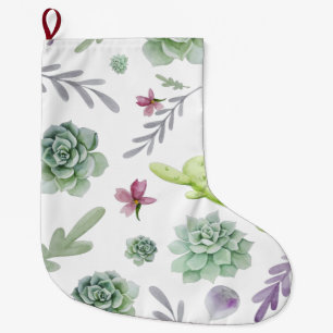 Cactus Variety Large Christmas Stocking