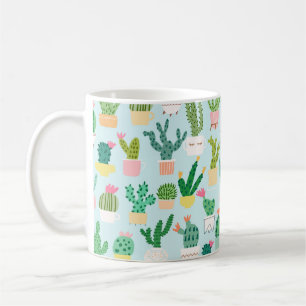 Cactus vintage seamless pattern. Cacti seamless ba Coffee Mug