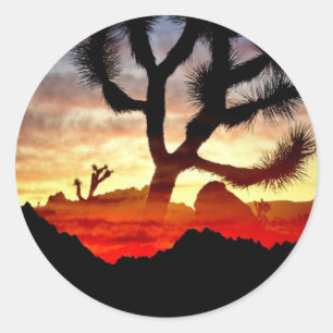 cactus vision classic round sticker
