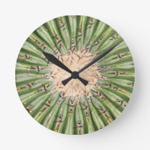 Cactus Wall Clock, 8" Round Acrylic