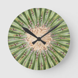Cactus Wall Clock, 8" Round Acrylic Round Clock