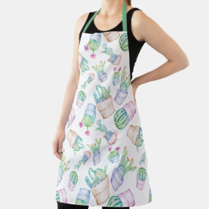 Cactus Watercolor Apron