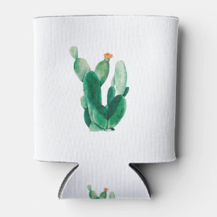 Cactus watercolor can cooler