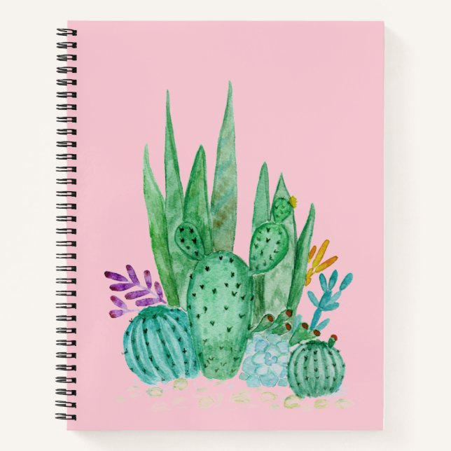Cactus, watercolor notebook (Front)