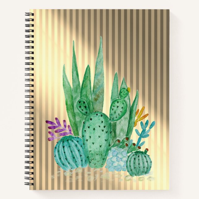 Cactus, watercolor notebook (Front)