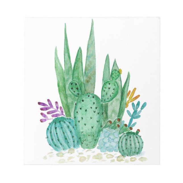 Cactus, watercolor notepad (Front)
