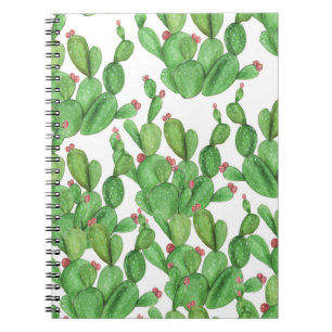 Cactus Watercolor: Seamless Pattern Background Notebook