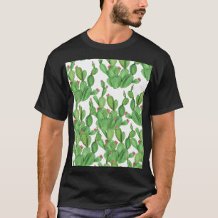 Cactus Watercolor: Seamless Pattern Background T-Shirt