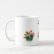 Cactus watercolour mug