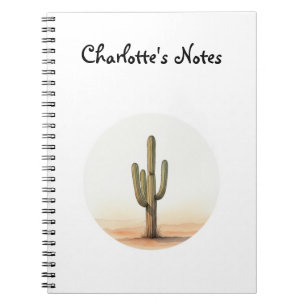 Cactus watercolour notebook