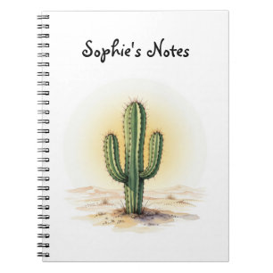 Cactus watercolour notebook