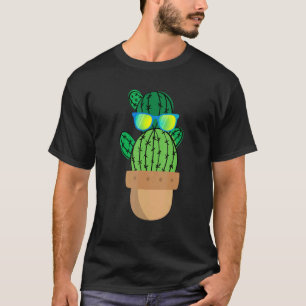 Cactus Wearing Sunglasses Cacti Succulent Potted P T-Shirt