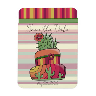 Cactus Wedding Cake "Save the Date" Magnet