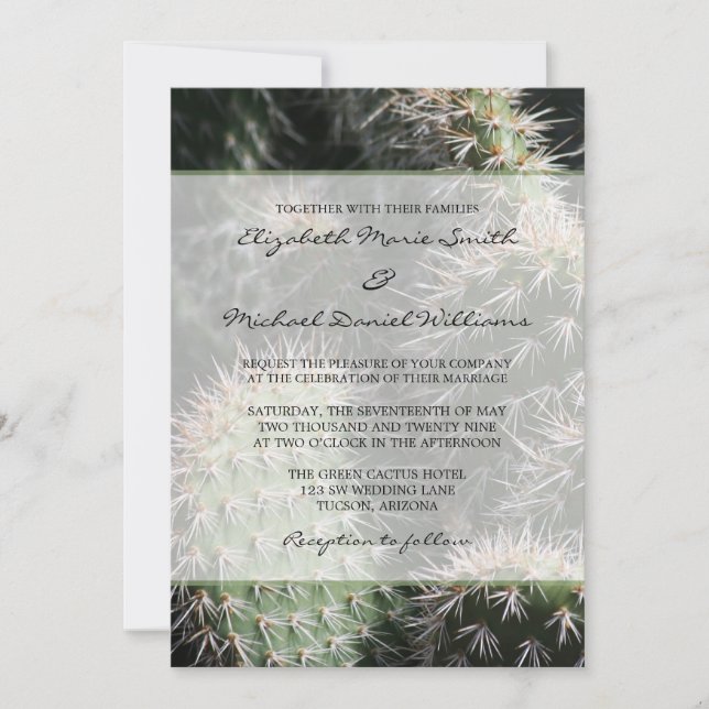 Cactus Wedding Invitation (Front)