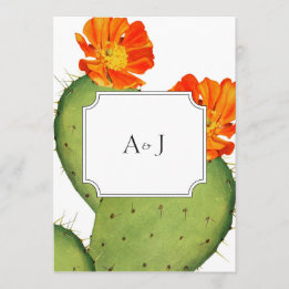 Cactus wedding invitation card