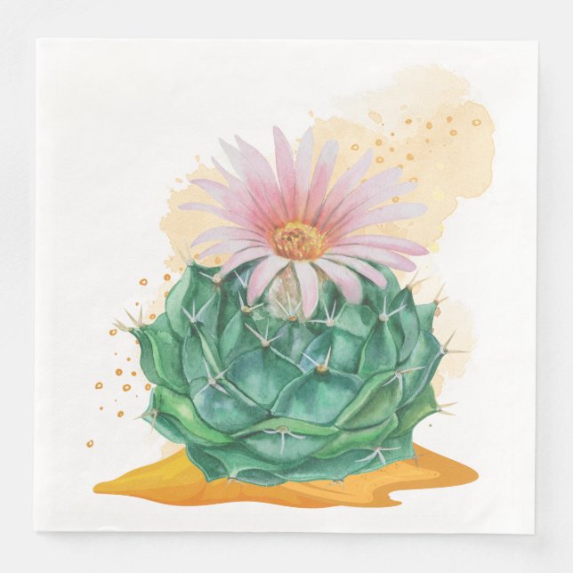 Cactus Wedding Napkin (Front)