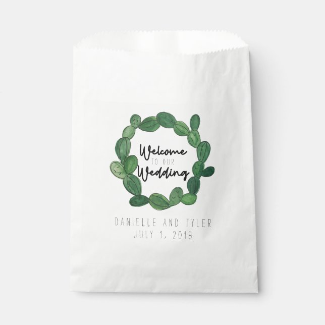 Cactus Wedding: Welcome Favour Bag (Front)