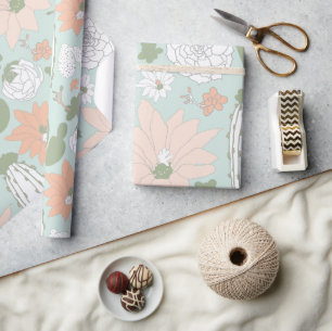 Cactus Whimsical Floral Pattern Wrapping Paper