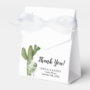Cactus White Flowers Pampas Grass Party Favour Box
