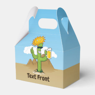 Cactus with Beer Favour Box