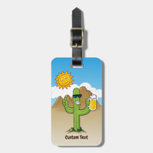 Cactus with Beer Luggage Tag