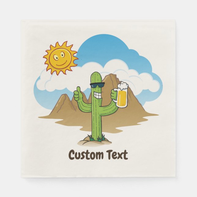 Cactus with Beer Napkin (Front)