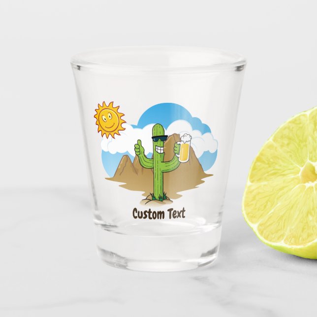 Cactus with Beer Shot Glass (Front)