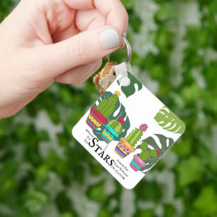 CACTUS WITH BIG LEAVES KEY RING