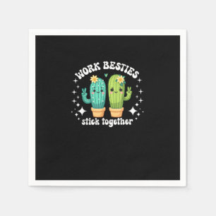 Cactus Work Bestie Job Office Best Friend Women's Napkin