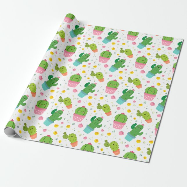 Cactus Wrapping Paper (Unrolled)