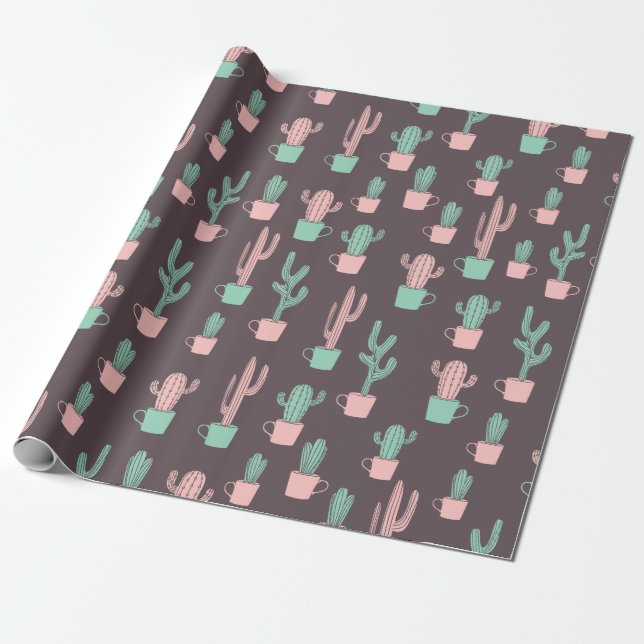 Cactus Wrapping Paper (Unrolled)