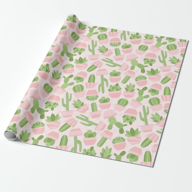 Cactus Wrapping Paper (Unrolled)