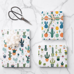 Cactus Wrapping Paper Sheet
