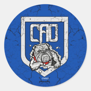 CAD AUTOCOLLANT CLASSIC ROUND STICKER