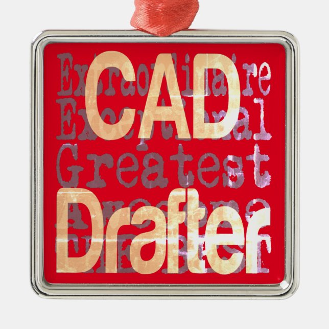 CAD Drafter Extraordinaire Metal Ornament (Front)