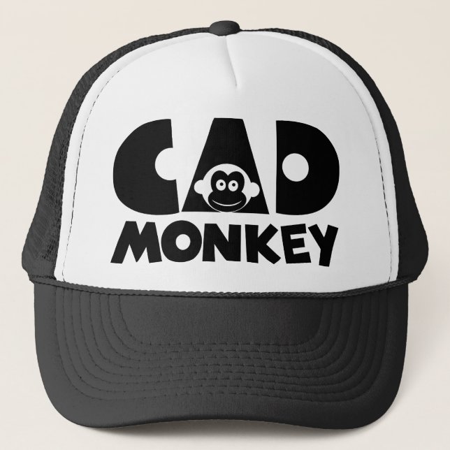 Cad Monkey Trucker Hat (Front)