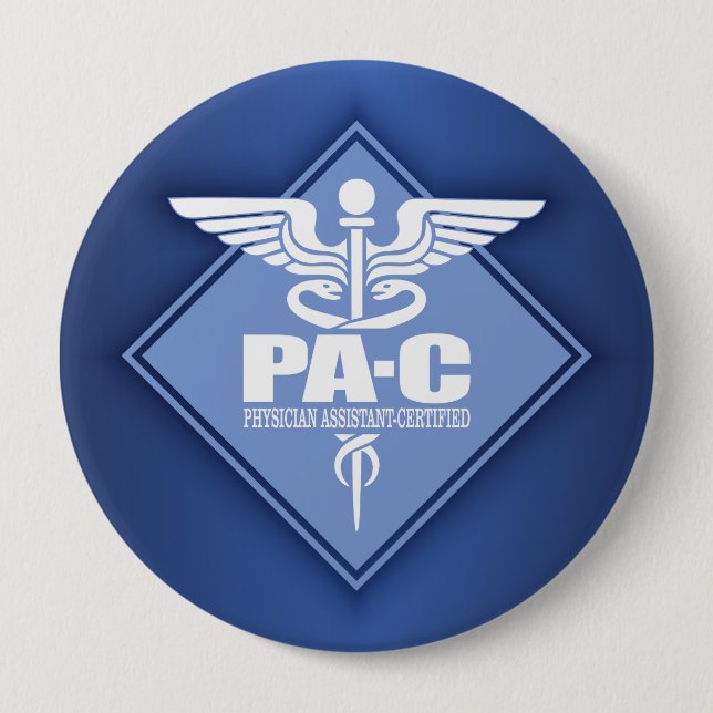 Cad PA-C (diamond) 10 Cm Round Badge (Front)