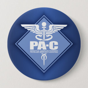 Cad PA-C (diamond) 10 Cm Round Badge