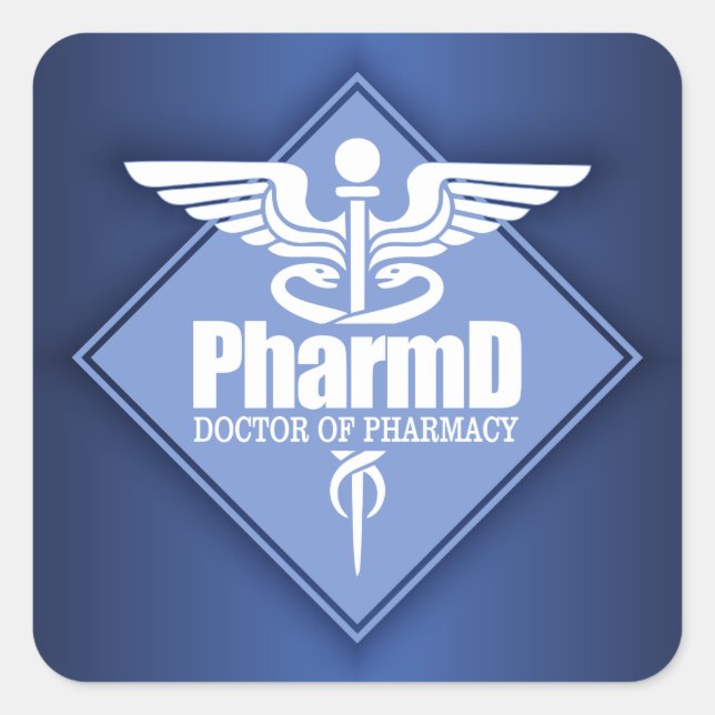 Cad PharmD (diamond) Square Sticker (Front)