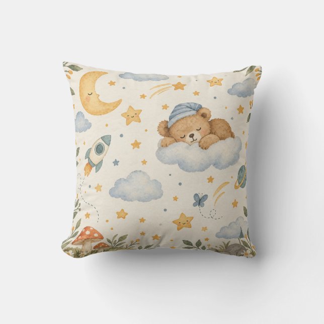 Cadbeary Throw Pillow (Front)