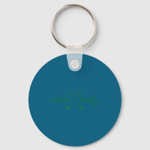 Caddie daddy cute golfing golfer funny 1st key ring